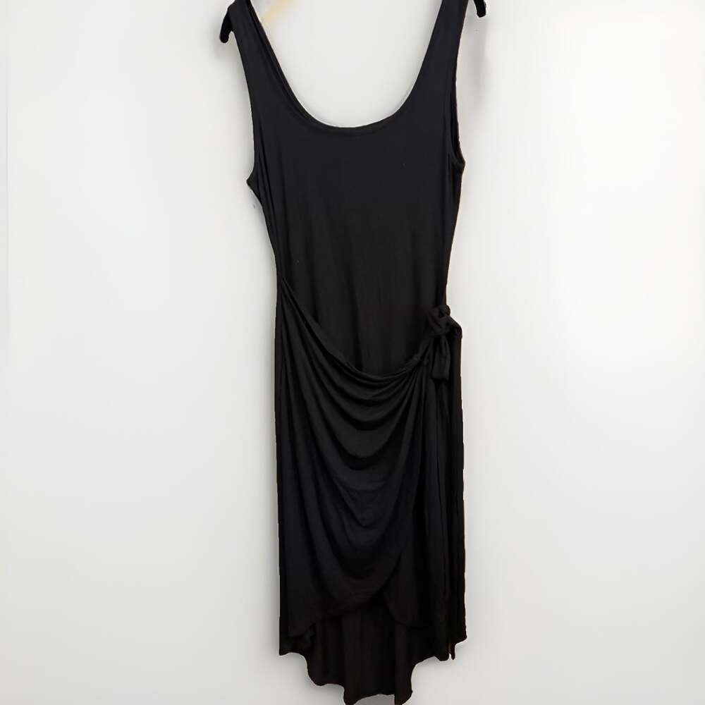 ChicMe Black Faux Wrap Dress M Pit2Pit 32”/L 40” In Back / Front Hem32”